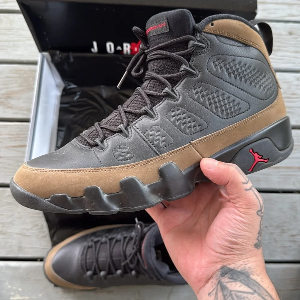 VNDS Air Jordan 9 Retro “Olive” 2024 - Picture 3 of 15